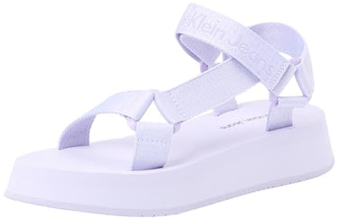 Calvin Klein Jeans Women's Webbing Sandal Summer Sandals, Purple (Lavender Blue/Pastel Lilac), 39 on Sale